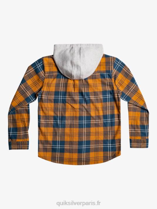 garçons Quiksilver chemise à manches longues à capuchon halidon 8-16 D6PT2309 lièvre à la cassonade