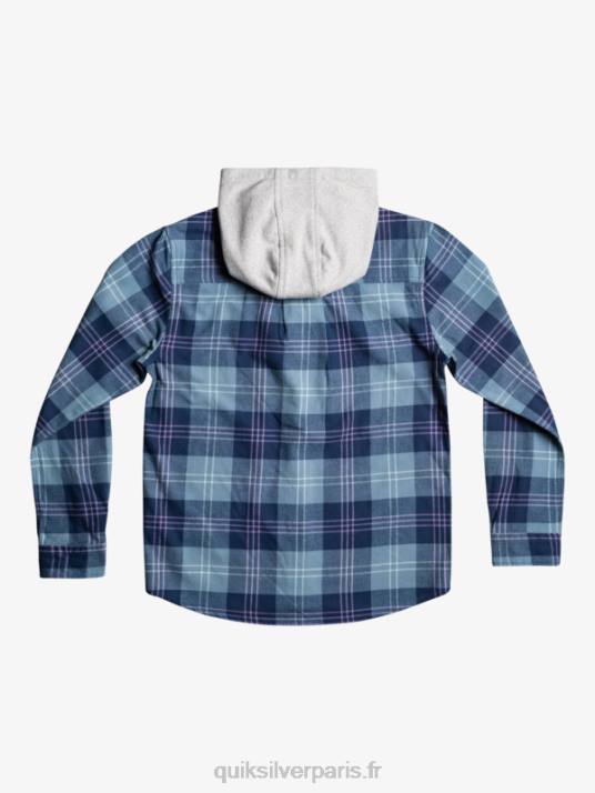 garçons Quiksilver chemise à manches longues à capuchon halidon 8-16 D6PT2310 lièvre bleu provençal