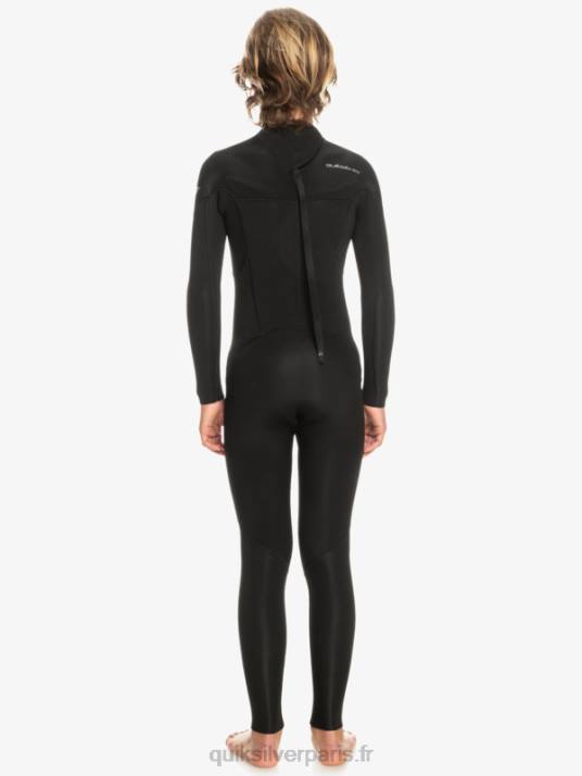 garçons Quiksilver 8-16 3/2mm sessions quotidiennes back zip wetsuit D6PT2224 noir