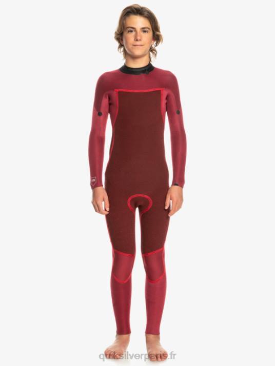 garçons Quiksilver 8-16 3/2mm sessions quotidiennes back zip wetsuit D6PT2224 noir