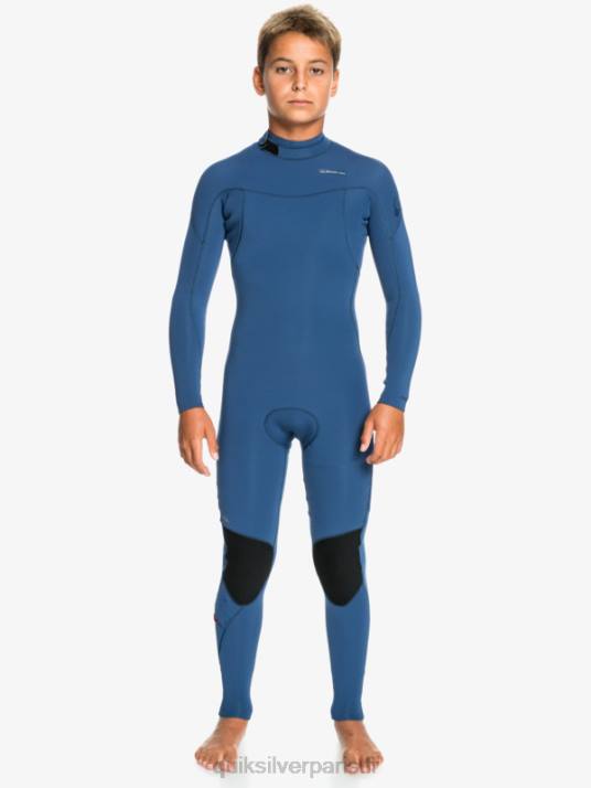 garçons Quiksilver 8-16 sessions 4/3mm combinaison intégrale l/sl D6PT2189 insigne bleu