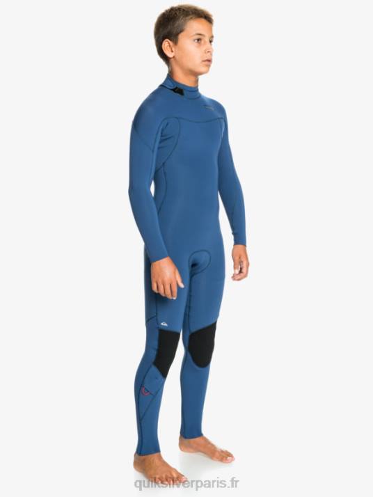 garçons Quiksilver 8-16 sessions 4/3mm combinaison intégrale l/sl D6PT2189 insigne bleu