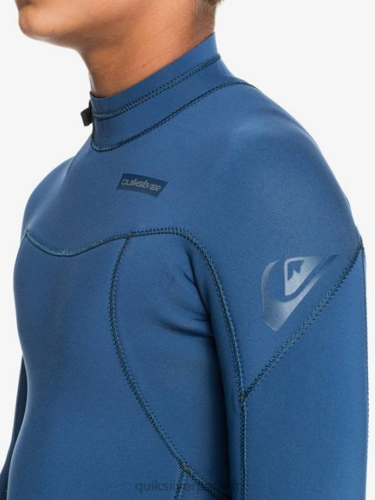 garçons Quiksilver 8-16 sessions 4/3mm combinaison intégrale l/sl D6PT2189 insigne bleu