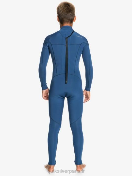 garçons Quiksilver 8-16 sessions 4/3mm combinaison intégrale l/sl D6PT2189 insigne bleu