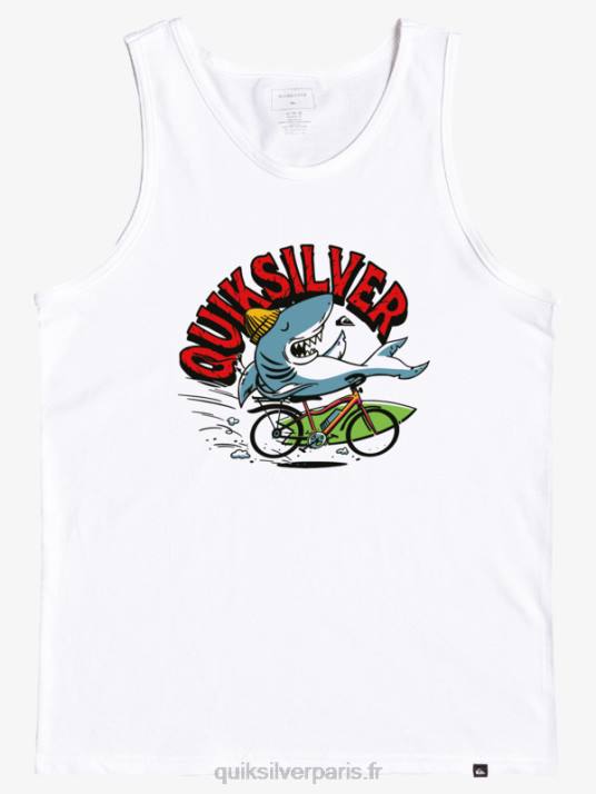 garçons Quiksilver 2-7 à risque t-shirt débardeur D6PT2266 blanc