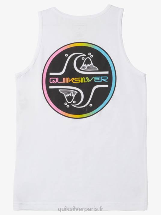 garçons Quiksilver T-shirt réservoir à bulles 8-16 noyaux D6PT2227 blanc