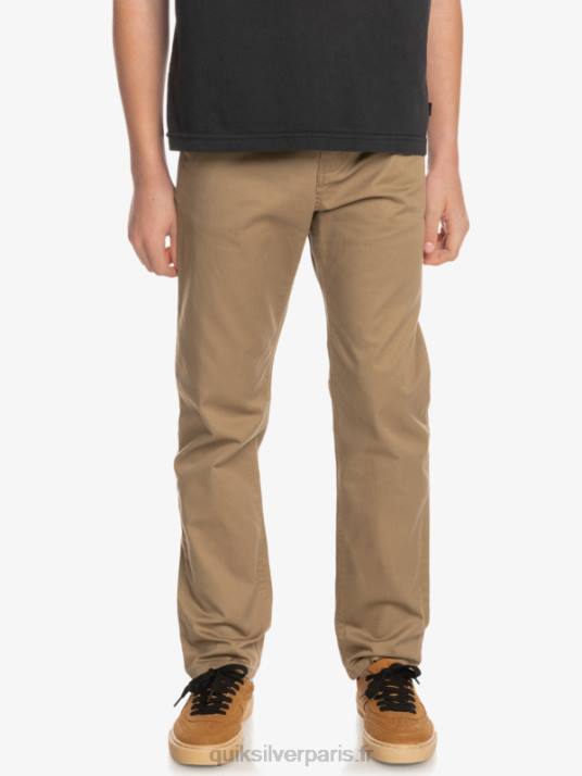 garçons Quiksilver 8-16 jusqu\'à pantalons d\'union de tous les jours D6PT2239 bois d\'orme