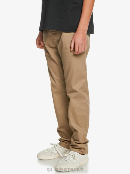 garçons Quiksilver 8-16 jusqu\'à pantalons d\'union de tous les jours D6PT2239 bois d\'orme