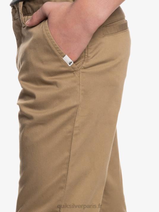 garçons Quiksilver 8-16 jusqu\'à pantalons d\'union de tous les jours D6PT2239 bois d\'orme