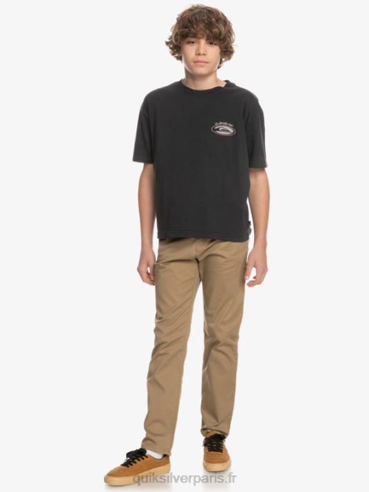 garçons Quiksilver 8-16 jusqu\'à pantalons d\'union de tous les jours D6PT2239 bois d\'orme