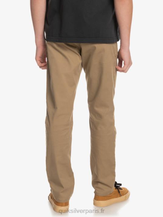 garçons Quiksilver 8-16 jusqu\'à pantalons d\'union de tous les jours D6PT2239 bois d\'orme