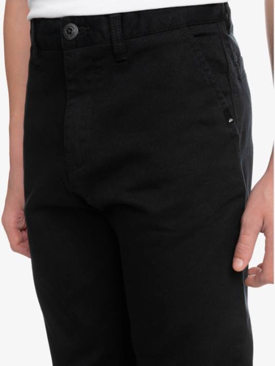 garçons Quiksilver 8-16 jusqu\'à pantalons d\'union de tous les jours D6PT2240 noir