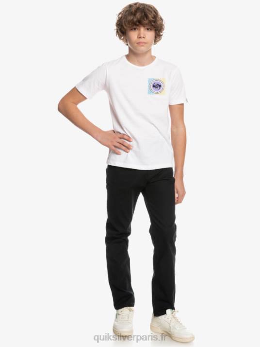 garçons Quiksilver 8-16 jusqu\'à pantalons d\'union de tous les jours D6PT2240 noir