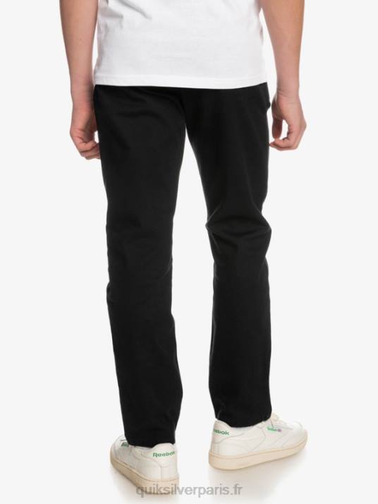 garçons Quiksilver 8-16 jusqu\'à pantalons d\'union de tous les jours D6PT2240 noir