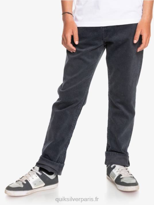 garçons Quiksilver 8-16 pantalon fuselé en velours côtelé kracker D6PT2330 noir