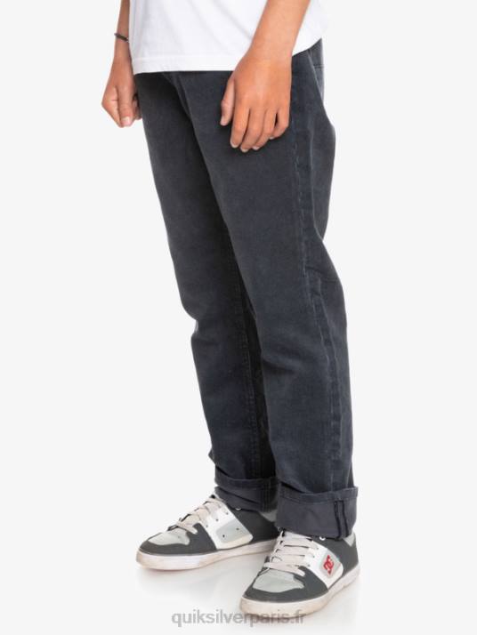 garçons Quiksilver 8-16 pantalon fuselé en velours côtelé kracker D6PT2330 noir