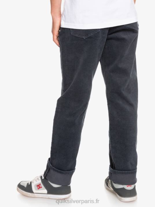 garçons Quiksilver 8-16 pantalon fuselé en velours côtelé kracker D6PT2330 noir