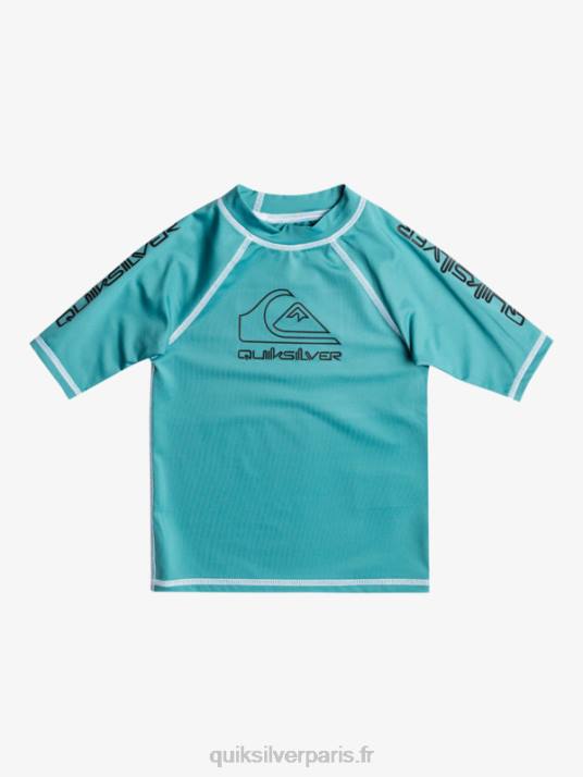 garçons Quiksilver 2-7 on tour manches courtes upf 50 rashguard D6PT2115 bleu de bretagne