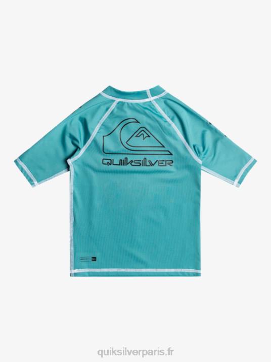 garçons Quiksilver 2-7 on tour manches courtes upf 50 rashguard D6PT2115 bleu de bretagne