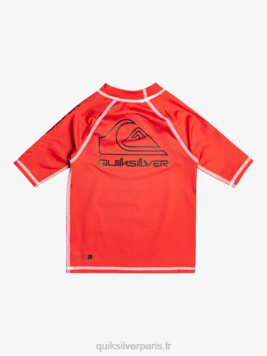 garçons Quiksilver 2-7 on tour manches courtes upf 50 rashguard D6PT2116 rouge à haut risque