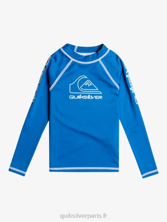 garçons Quiksilver 2-7 on tour rashguard manches longues upf 50 D6PT2219 tuba bleu