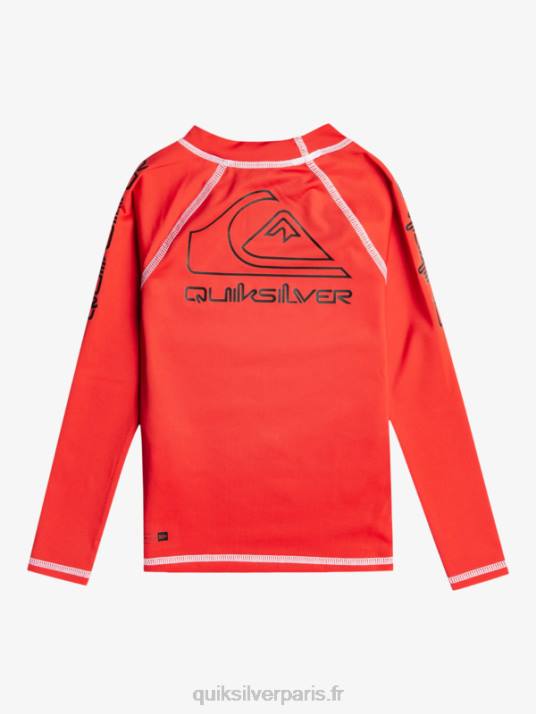 garçons Quiksilver 2-7 on tour rashguard manches longues upf 50 D6PT2220 rouge à haut risque