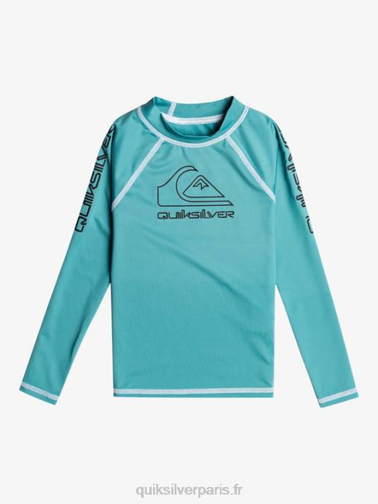 garçons Quiksilver 2-7 on tour rashguard manches longues upf 50 D6PT2221 bleu de bretagne