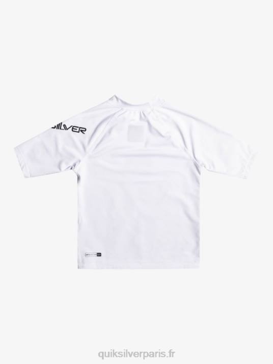 garçons Quiksilver 2-7 tous les temps manches courtes upf 50 rashguard D6PT2126 blanc