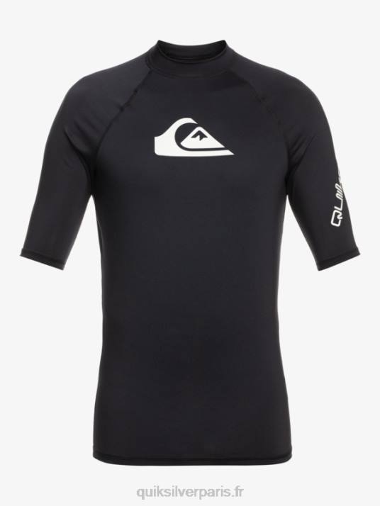 garçons Quiksilver 2-7 tous les temps manches courtes upf 50 rashguard D6PT2127 noir