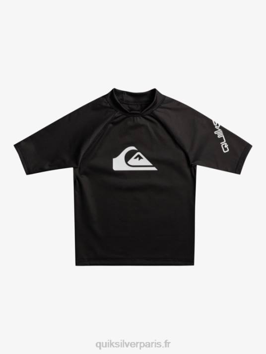garçons Quiksilver 2-7 tous les temps manches courtes upf 50 rashguard D6PT2127 noir