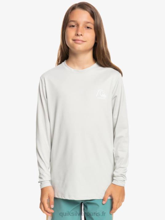 garçons Quiksilver 8-16 héritage chiné t-shirt de surf à manches longues upf 50 D6PT2198 gris violet chiné