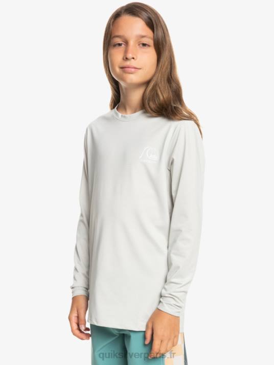 garçons Quiksilver 8-16 héritage chiné t-shirt de surf à manches longues upf 50 D6PT2198 gris violet chiné