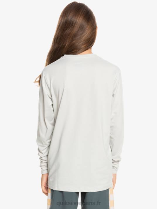 garçons Quiksilver 8-16 héritage chiné t-shirt de surf à manches longues upf 50 D6PT2198 gris violet chiné