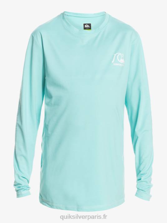 garçons Quiksilver 8-16 héritage chiné t-shirt de surf à manches longues upf 50 D6PT2199 bleu ange chiné