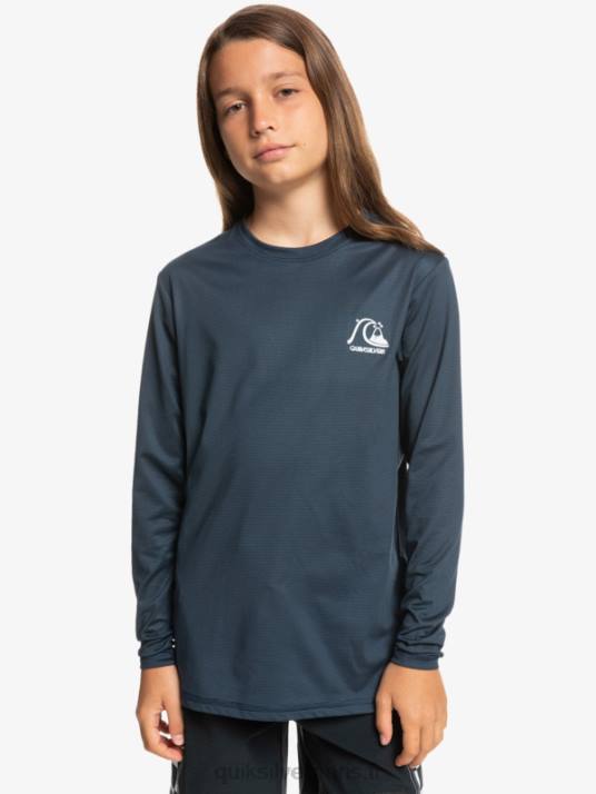 garçons Quiksilver 8-16 héritage chiné t-shirt de surf à manches longues upf 50 D6PT2200 chiné marine de minuit