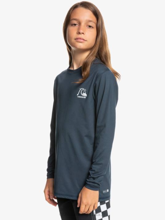 garçons Quiksilver 8-16 héritage chiné t-shirt de surf à manches longues upf 50 D6PT2200 chiné marine de minuit