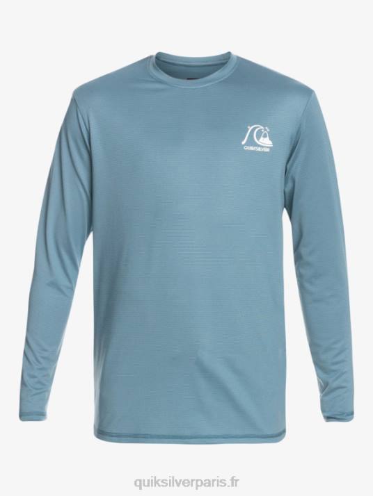 garçons Quiksilver 8-16 héritage chiné t-shirt de surf à manches longues upf 50 D6PT2201 bruyère bleue provinciale
