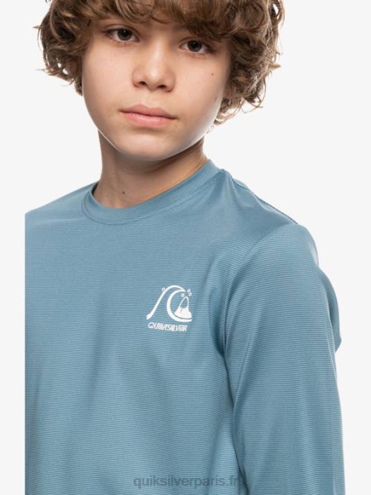 garçons Quiksilver 8-16 héritage chiné t-shirt de surf à manches longues upf 50 D6PT2201 bruyère bleue provinciale