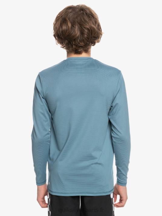 garçons Quiksilver 8-16 héritage chiné t-shirt de surf à manches longues upf 50 D6PT2201 bruyère bleue provinciale