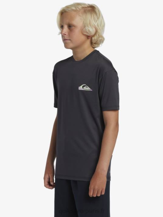 garçons Quiksilver 8-16 mix session upf 50 t-shirt de surf à manches courtes D6PT2012 macadam