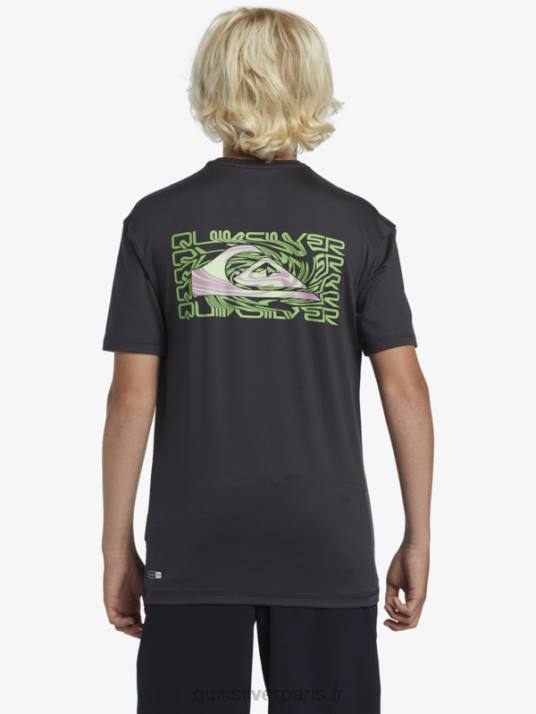 garçons Quiksilver 8-16 mix session upf 50 t-shirt de surf à manches courtes D6PT2012 macadam