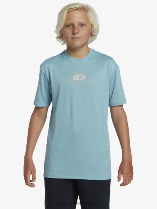garçons Quiksilver 8-16 mix session upf 50 t-shirt de surf à manches courtes D6PT2013 camée bleu