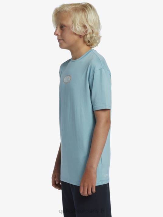 garçons Quiksilver 8-16 mix session upf 50 t-shirt de surf à manches courtes D6PT2013 camée bleu