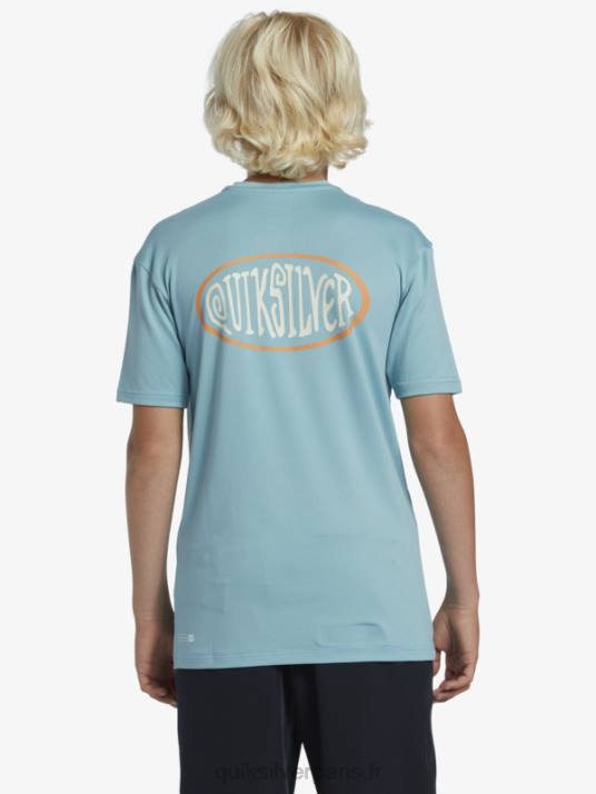 garçons Quiksilver 8-16 mix session upf 50 t-shirt de surf à manches courtes D6PT2013 camée bleu