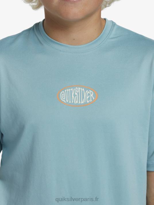 garçons Quiksilver 8-16 mix session upf 50 t-shirt de surf à manches courtes D6PT2013 camée bleu
