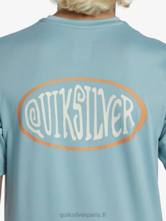 garçons Quiksilver 8-16 mix session upf 50 t-shirt de surf à manches courtes D6PT2013 camée bleu