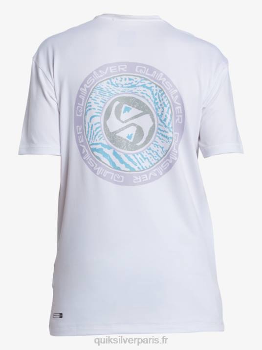 garçons Quiksilver 8-16 mix session upf 50 t-shirt de surf à manches courtes D6PT2014 Blanc comme neige