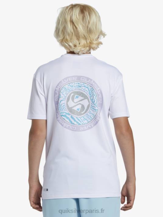 garçons Quiksilver 8-16 mix session upf 50 t-shirt de surf à manches courtes D6PT2014 Blanc comme neige