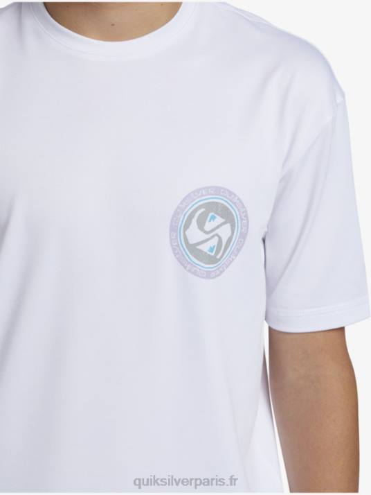 garçons Quiksilver 8-16 mix session upf 50 t-shirt de surf à manches courtes D6PT2014 Blanc comme neige
