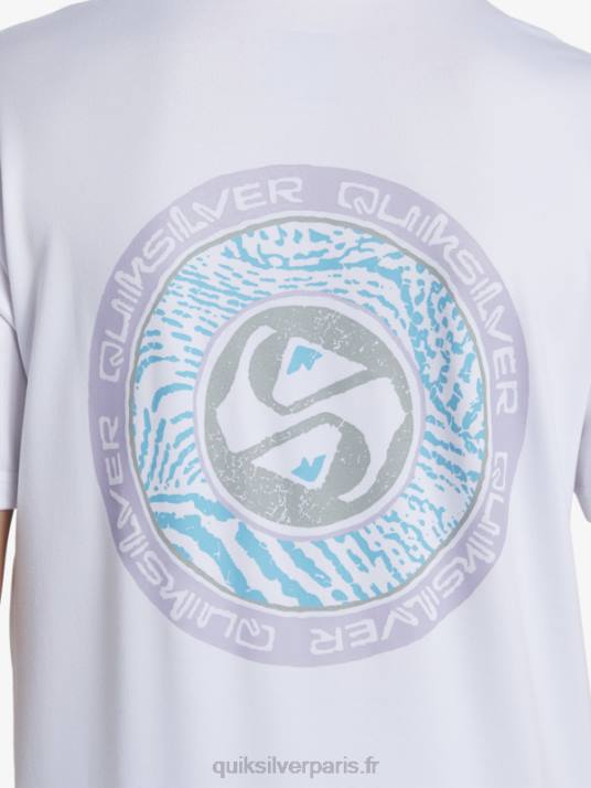 garçons Quiksilver 8-16 mix session upf 50 t-shirt de surf à manches courtes D6PT2014 Blanc comme neige